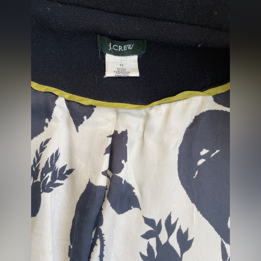 J Crew  Elegant Black pea Coat - Picture 9 of 9